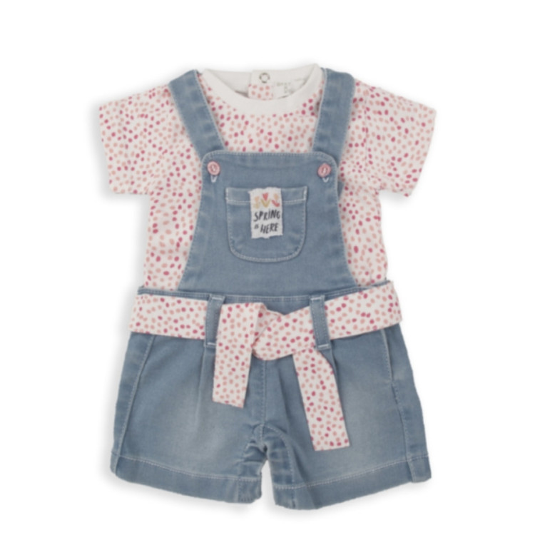 Conjunto 2p Peto Vaquero Rosa
