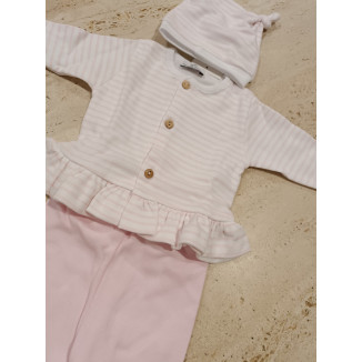 Conjunto Primera Puesta Rosa Rayas