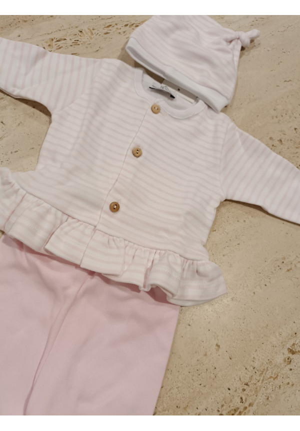 Conjunto Primera Puesta Rosa Rayas
