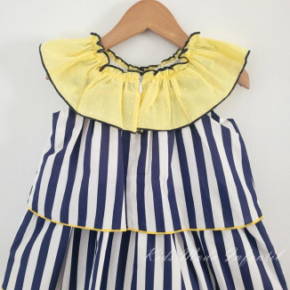 Vestido Rayas Blanco/Azul