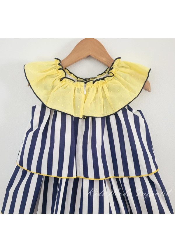 Vestido Rayas Blanco/Azul