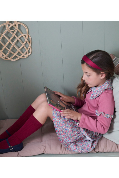 Conjunto 2p Flores Fucsia