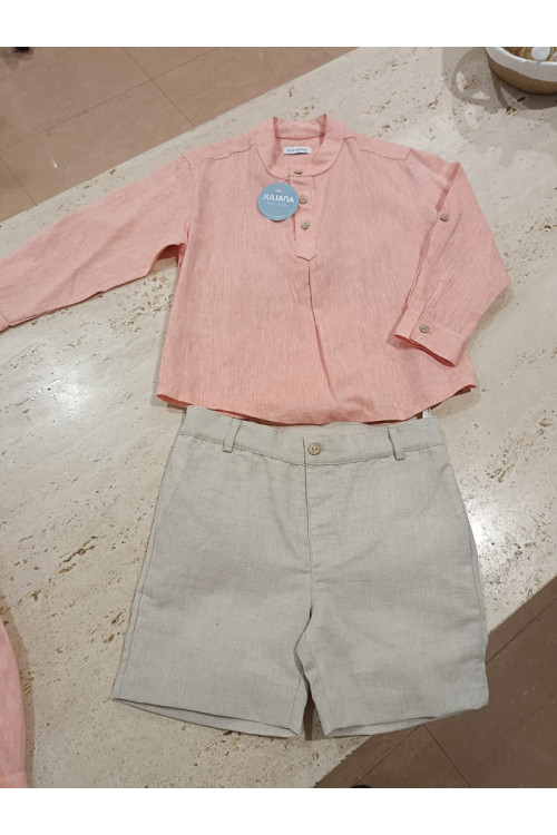 Conjunto 2p Coral/Beig