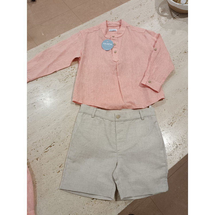 Conjunto 2p Coral/Beig