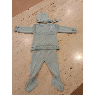 Conjunto polaina 3p Verde agua