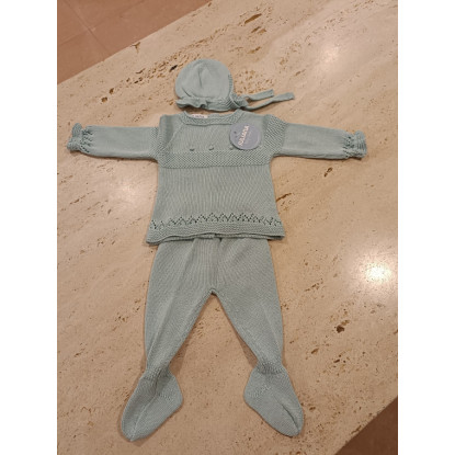 Conjunto polaina 3p Verde agua