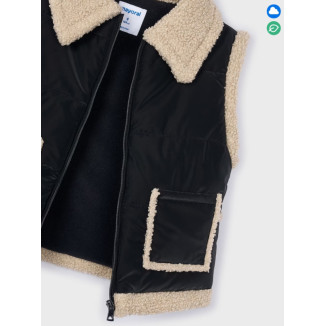 Chaleco Borrego Negro