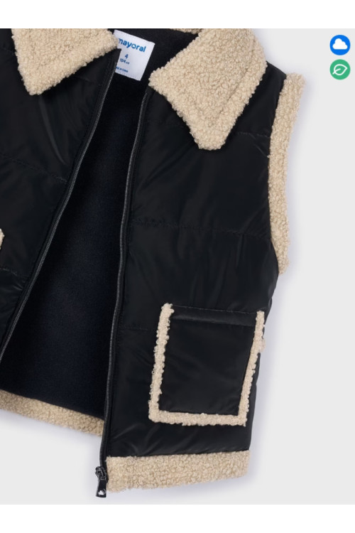 Chaleco Borrego Negro