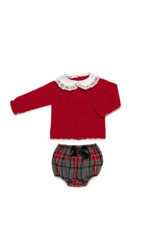 Conjunto 2p Rojo Cuadros