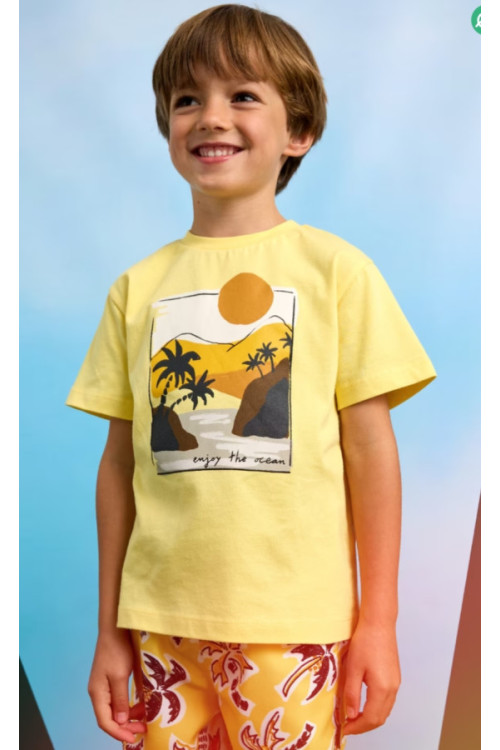 Camiseta Beach Amarillo