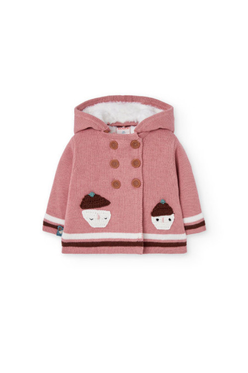 Chaqueta Castaña Rosa