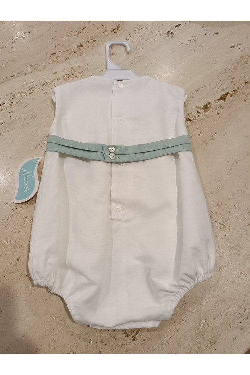 Pelele Ceremonia Blanco/Verde 