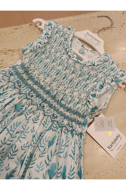 Vestido Nido de Abeja Azulado