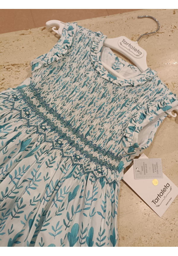 Vestido Nido de Abeja Azulado