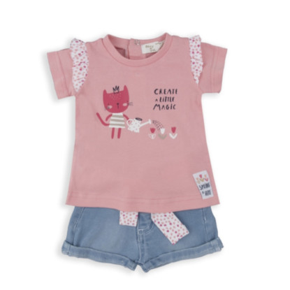 Conjunto 2p Spring Rosa