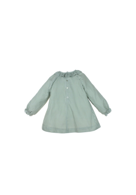 Vestido Rayas Verde Blanco