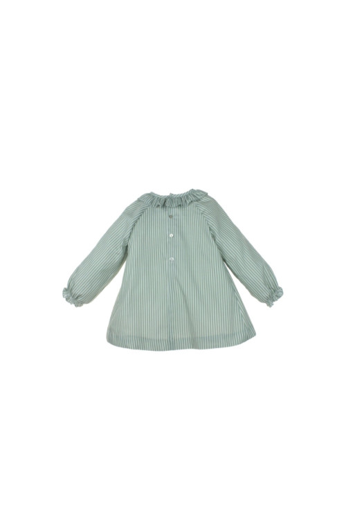 Vestido Rayas Verde Blanco