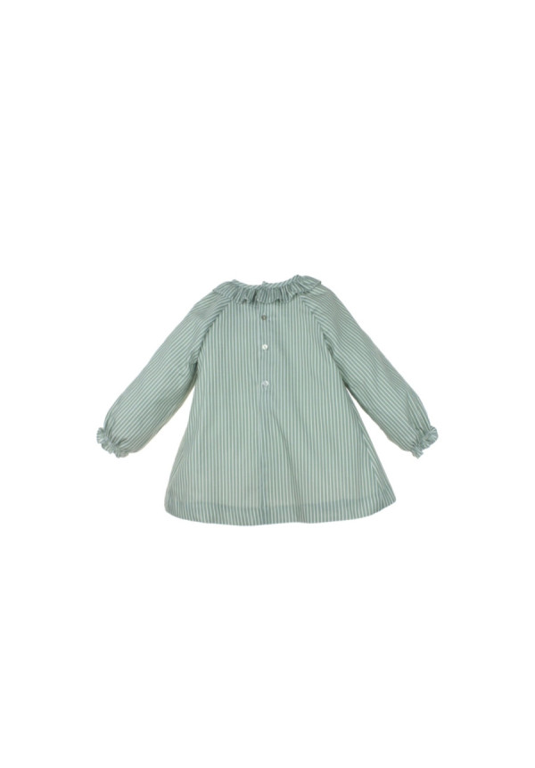 Vestido Rayas Verde Blanco