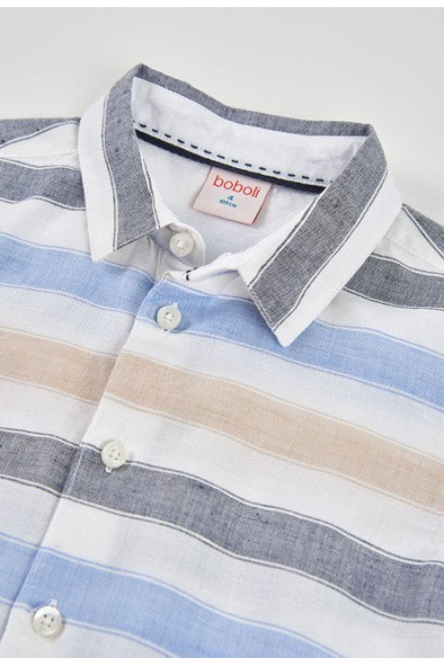 Camisa M/L Lino Listada