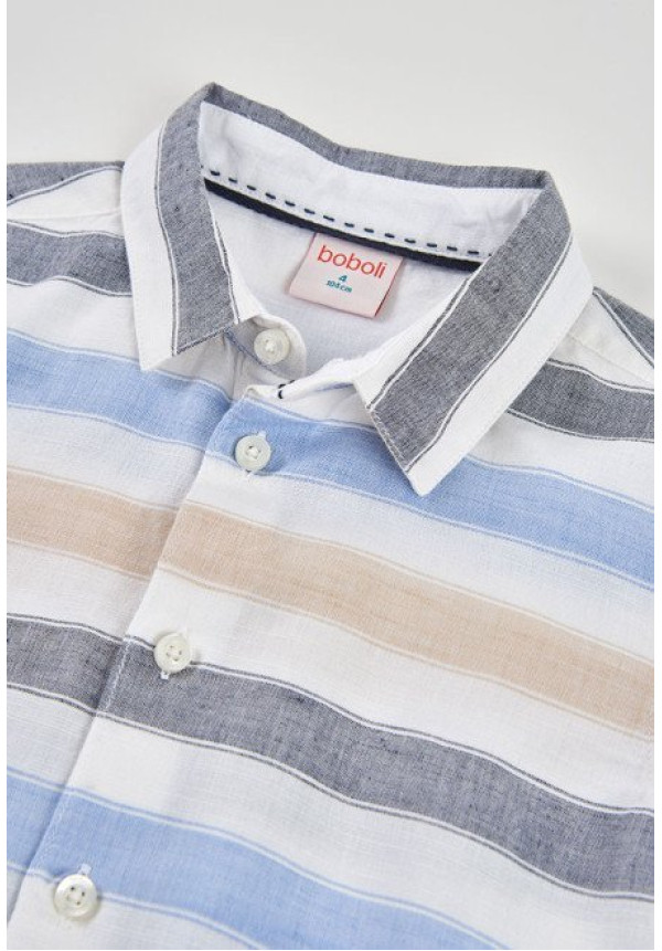 Camisa M/L Lino Listada