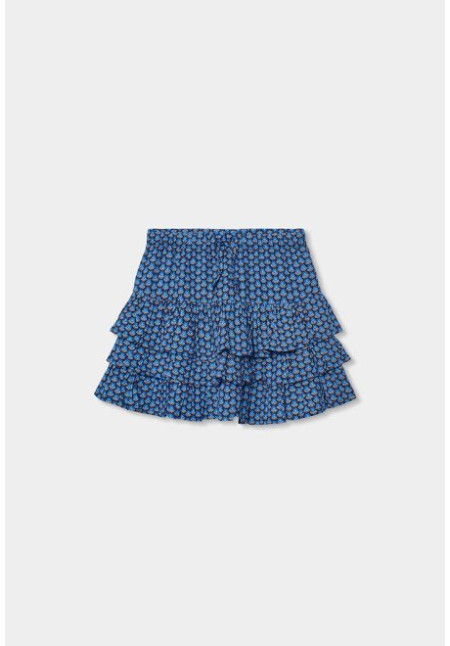 Falda Azul Estampado