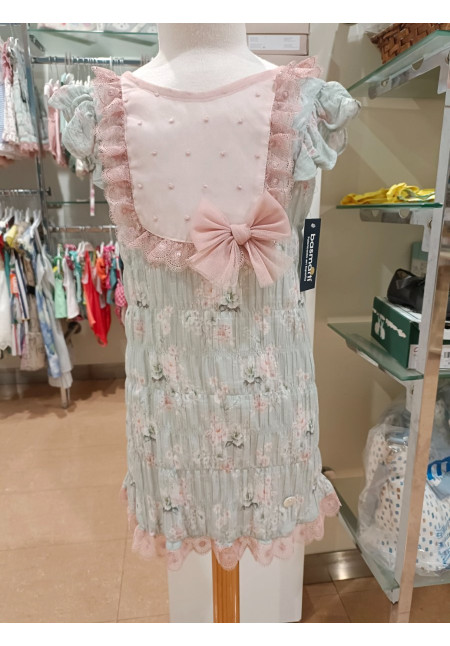 Vestido Ceremonia Estampado/Azul