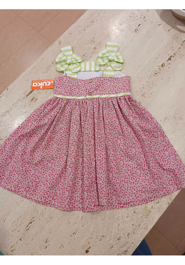 Vestido Flores Fucsia