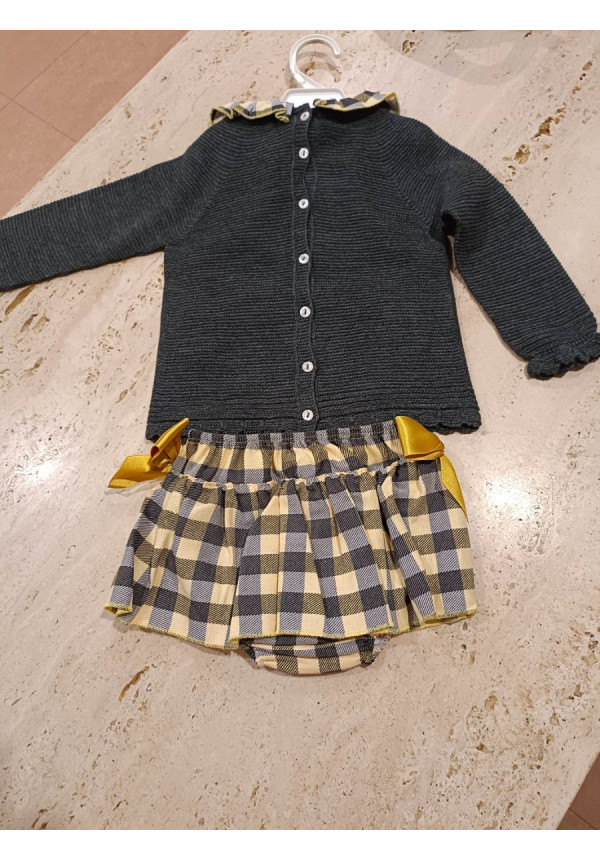 Conjunto 2p Falda Cuadros