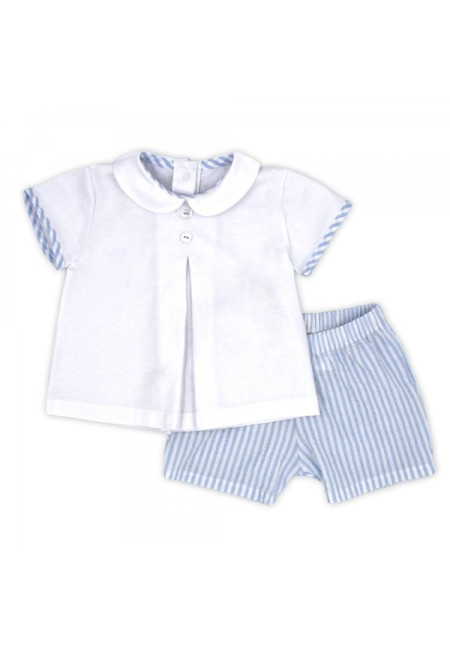 Conjunto 2p Rayas Azul
