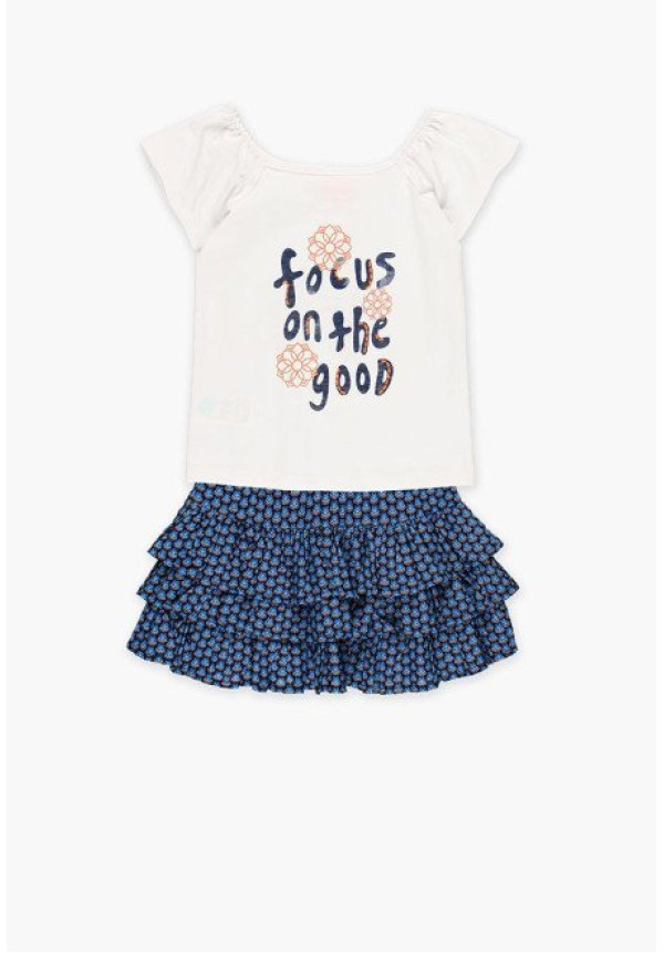 Falda Azul Estampado