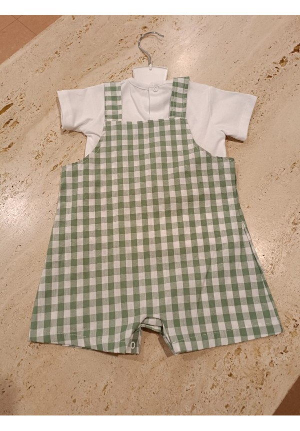 Conjunto Peto 2p Cuadros Verde