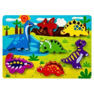 Puzzle Dinosaurios Madera