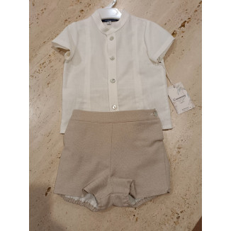 Conjunto Ceremonia 2p Blanco/Tostado