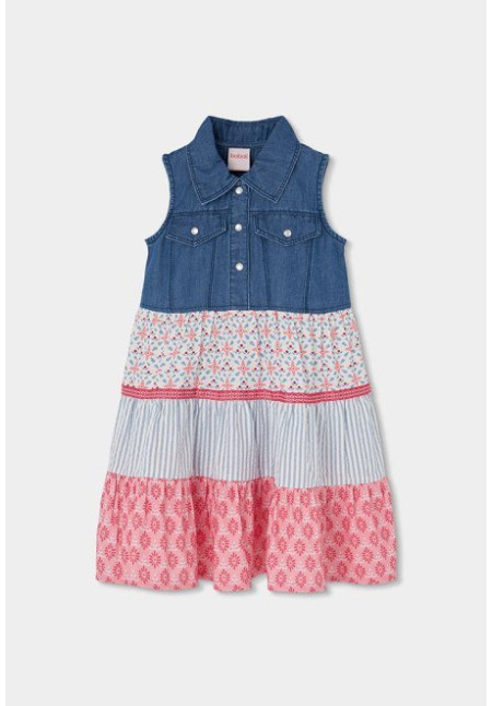 Vestido Combinado Vaquero