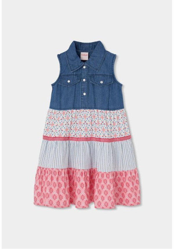 Vestido Combinado Vaquero