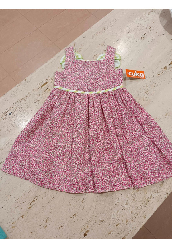 Vestido Flores Fucsia