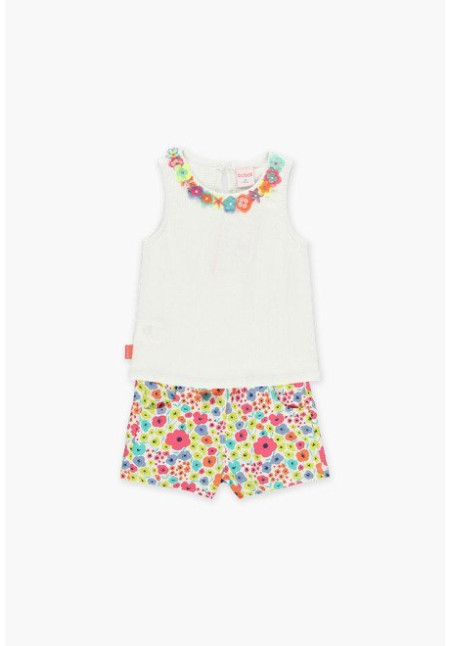 Conjunto 2p Flores Colores