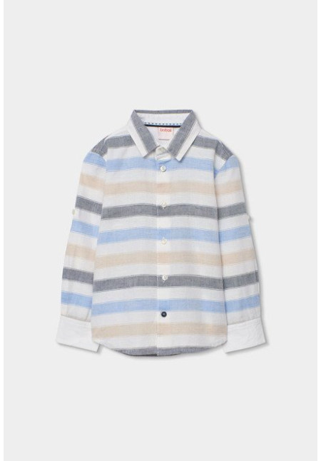 Camisa M/L Lino Listada