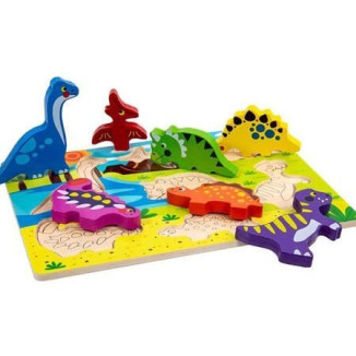 Puzzle Dinosaurios Madera