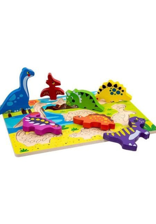 Puzzle Dinosaurios Madera