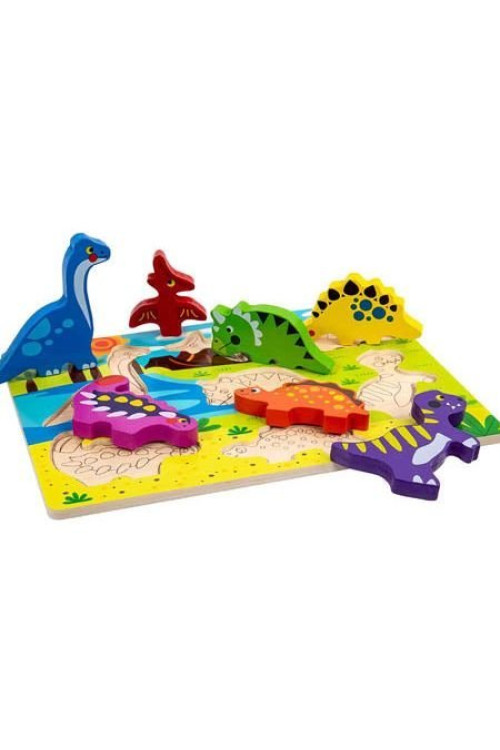 Puzzle Dinosaurios Madera