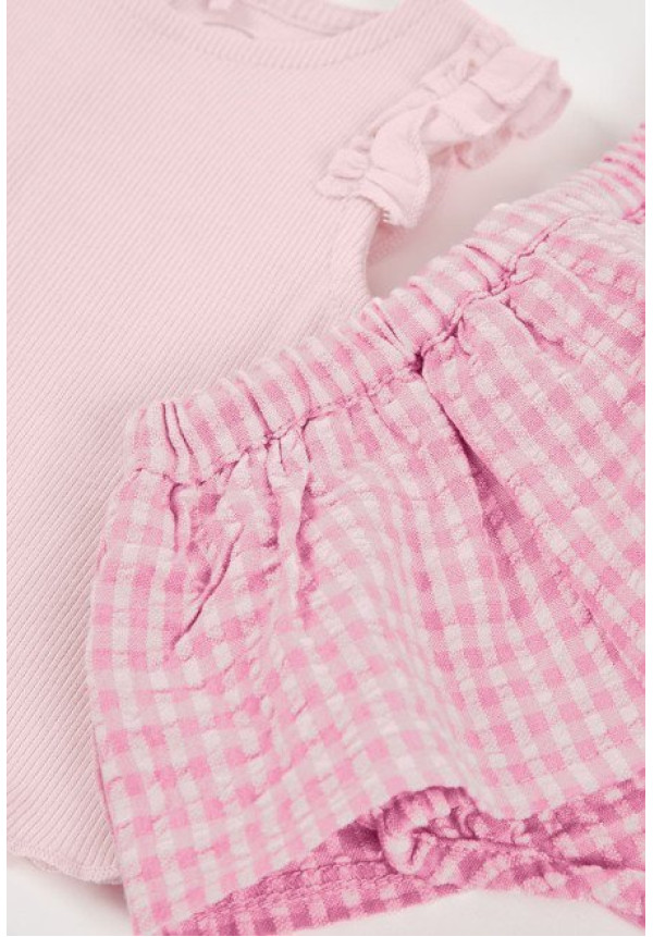 Conjunto 2p Falda Cuadros