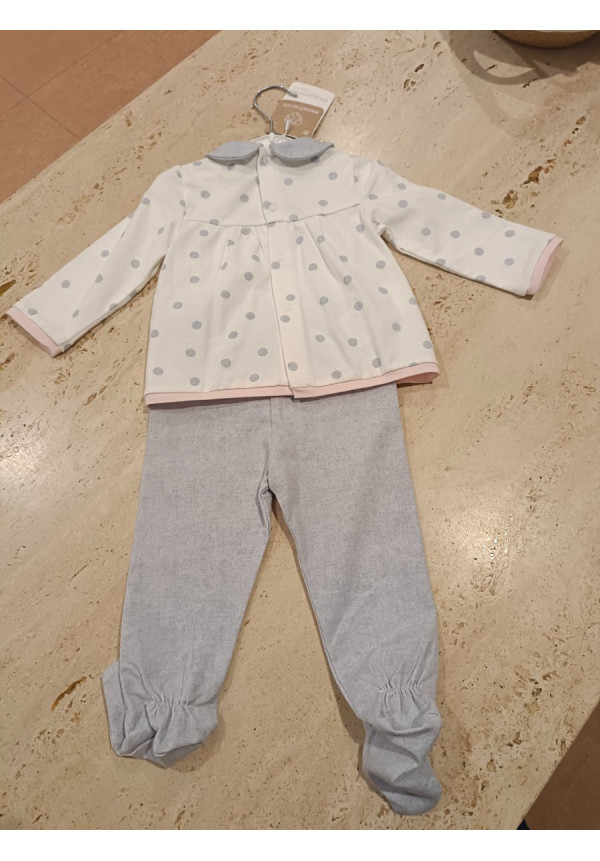 Conjunto Polaina 2p Oso Gris