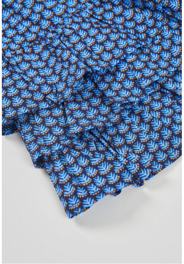 Falda Azul Estampado