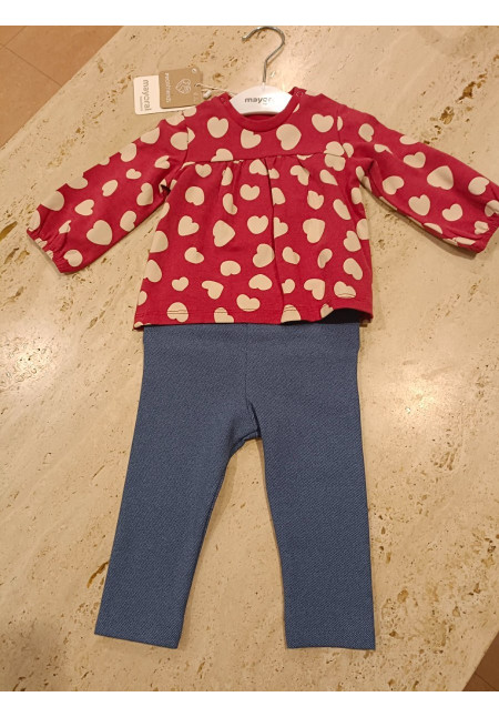 Conjunto 2p Corazones Marsala