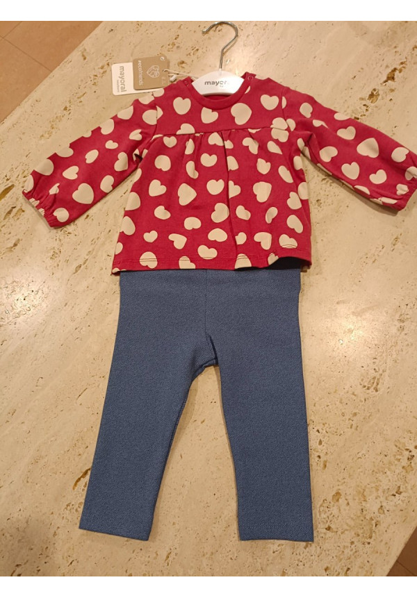 Conjunto 2p Corazones Marsala
