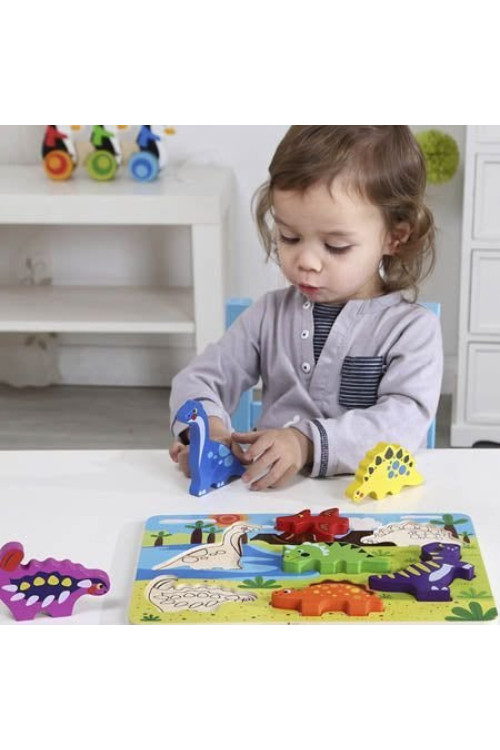 Puzzle Dinosaurios Madera