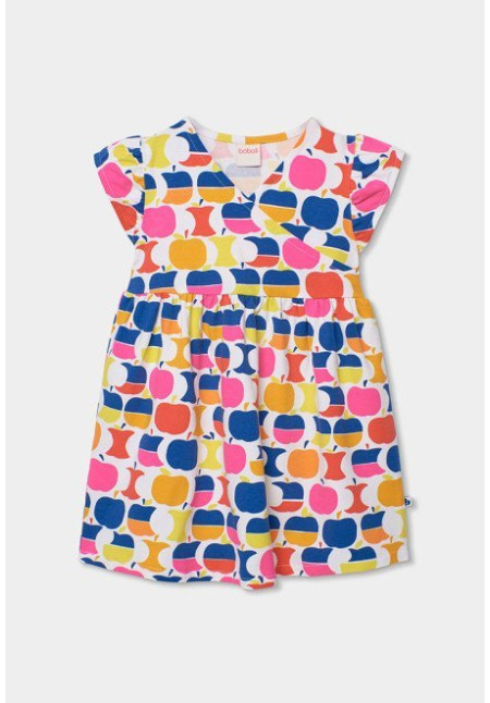 Vestido Punto Elástico Manzanas