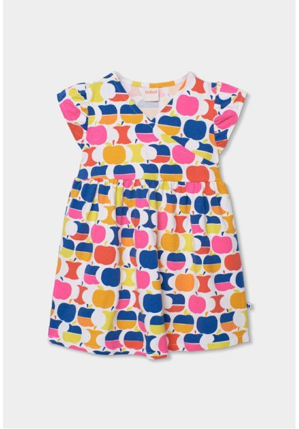 Vestido Punto Elástico Manzanas