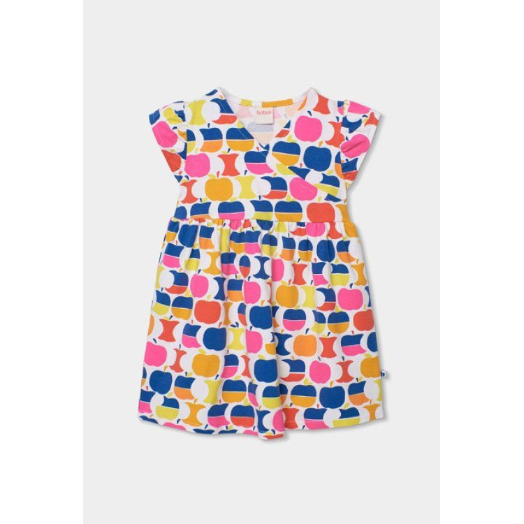 Vestido Punto Elástico Manzanas